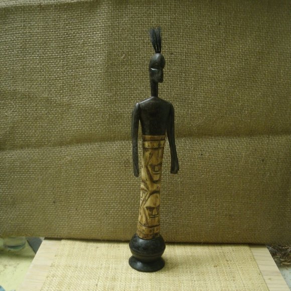 Vintage Hand Carved Man Figurine from Kenya - Picture 1 of 16